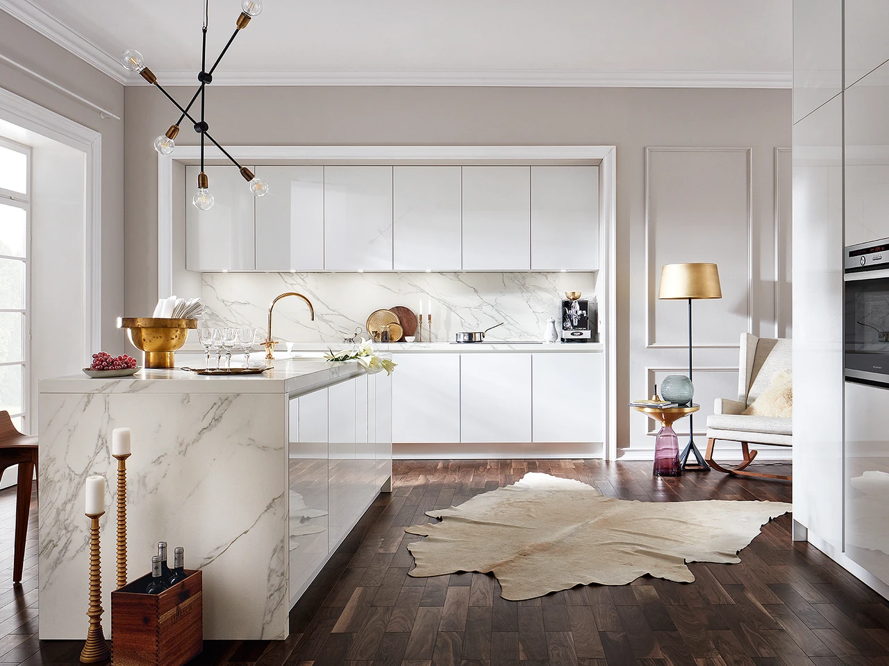 AV 2030 - Cuisine design et épurée en marbre