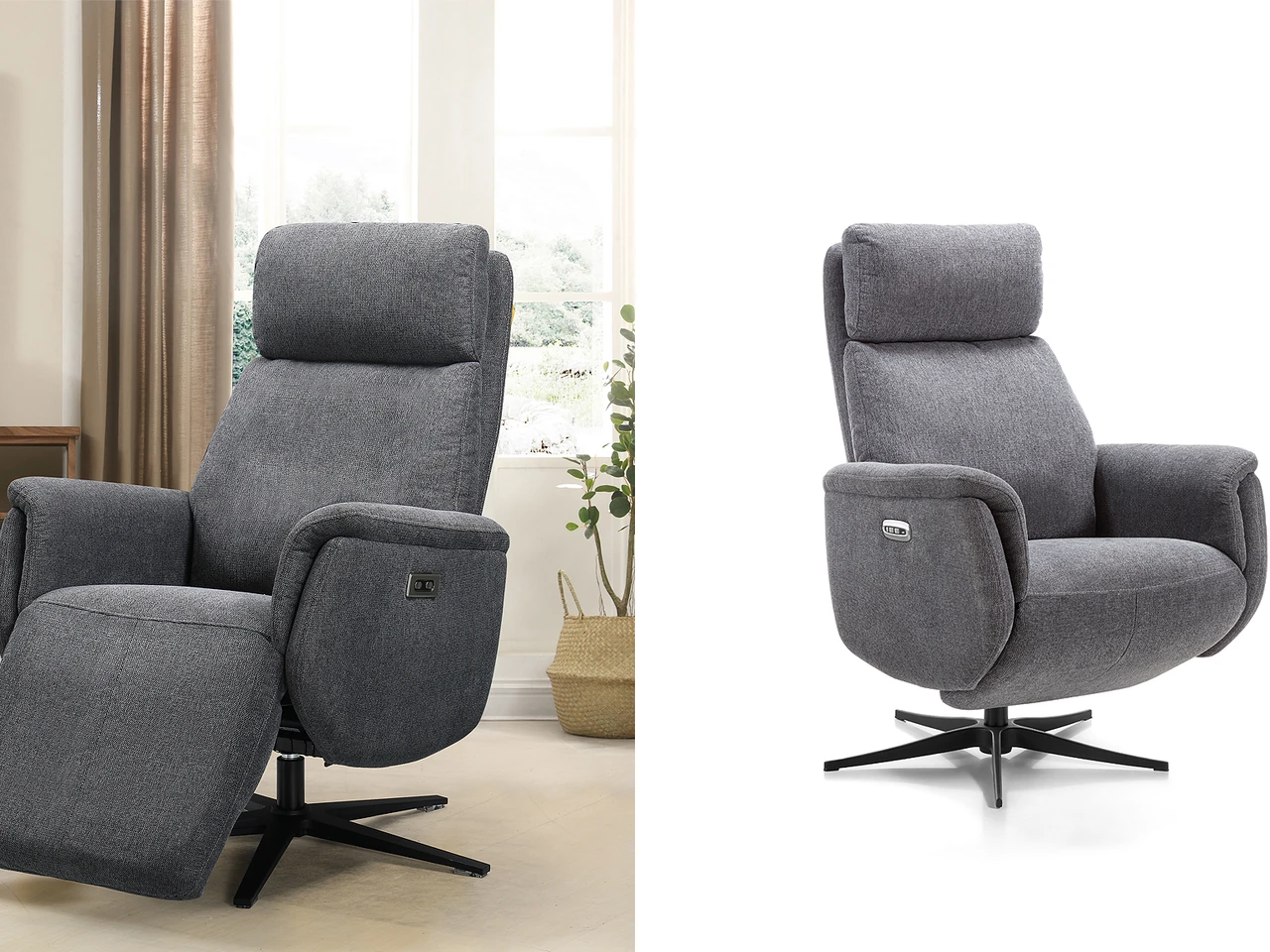 Capitol - Fauteuil relax électrique pivotant port USB