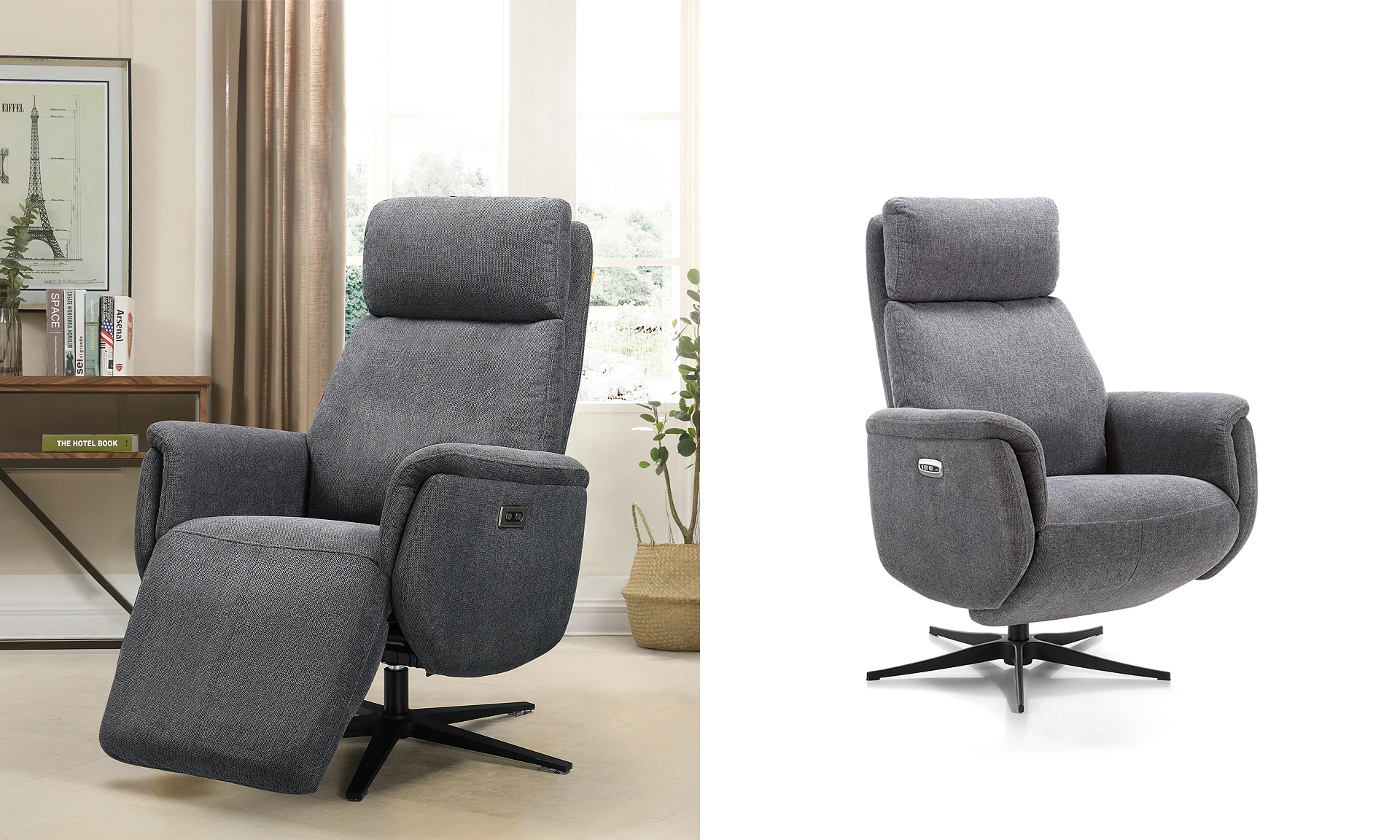 Capitol - Fauteuil relax électrique pivotant port USB