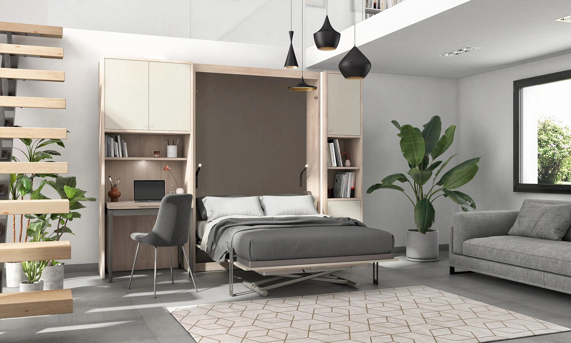 Celio Smart - Armoire-lit verticale