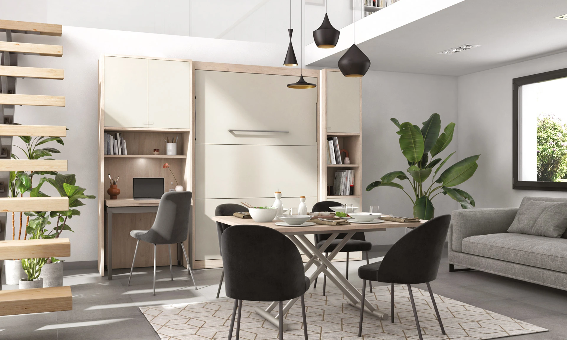 Celio Smart - Armoire-lit verticale