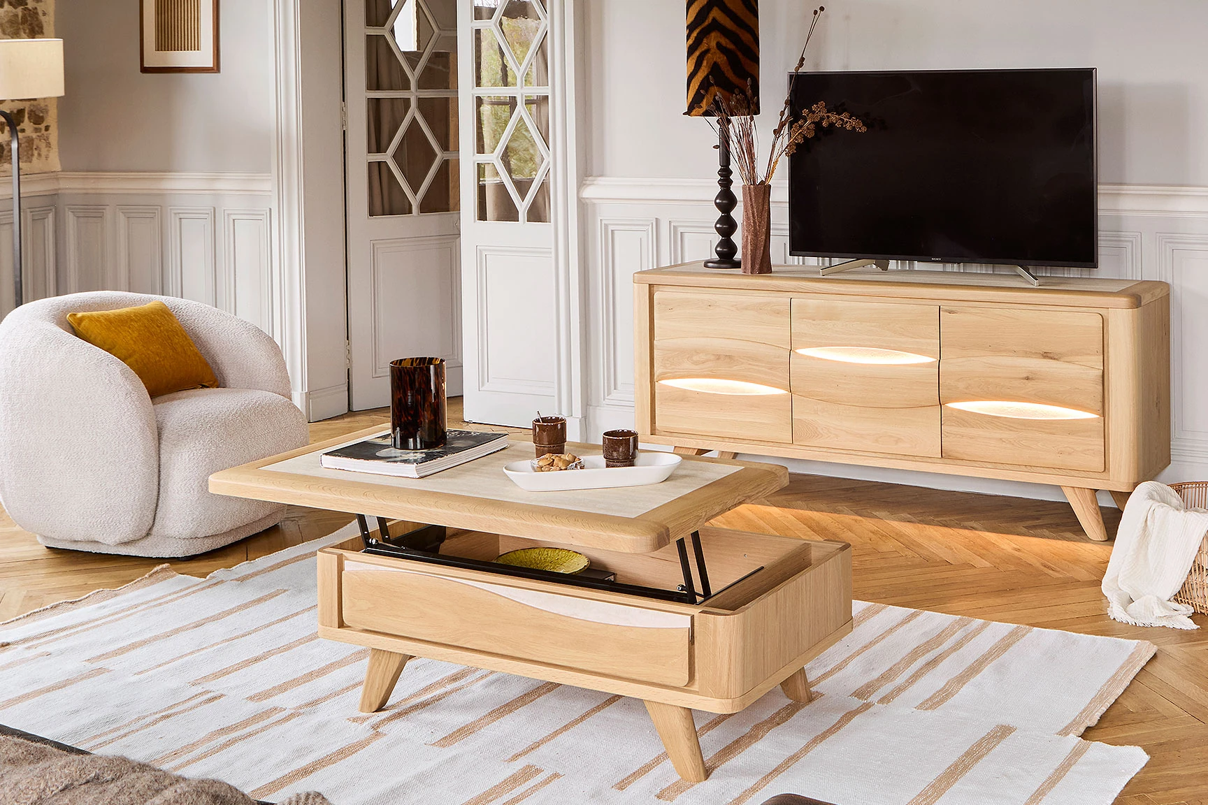 Sable - Table basse et meuble TV