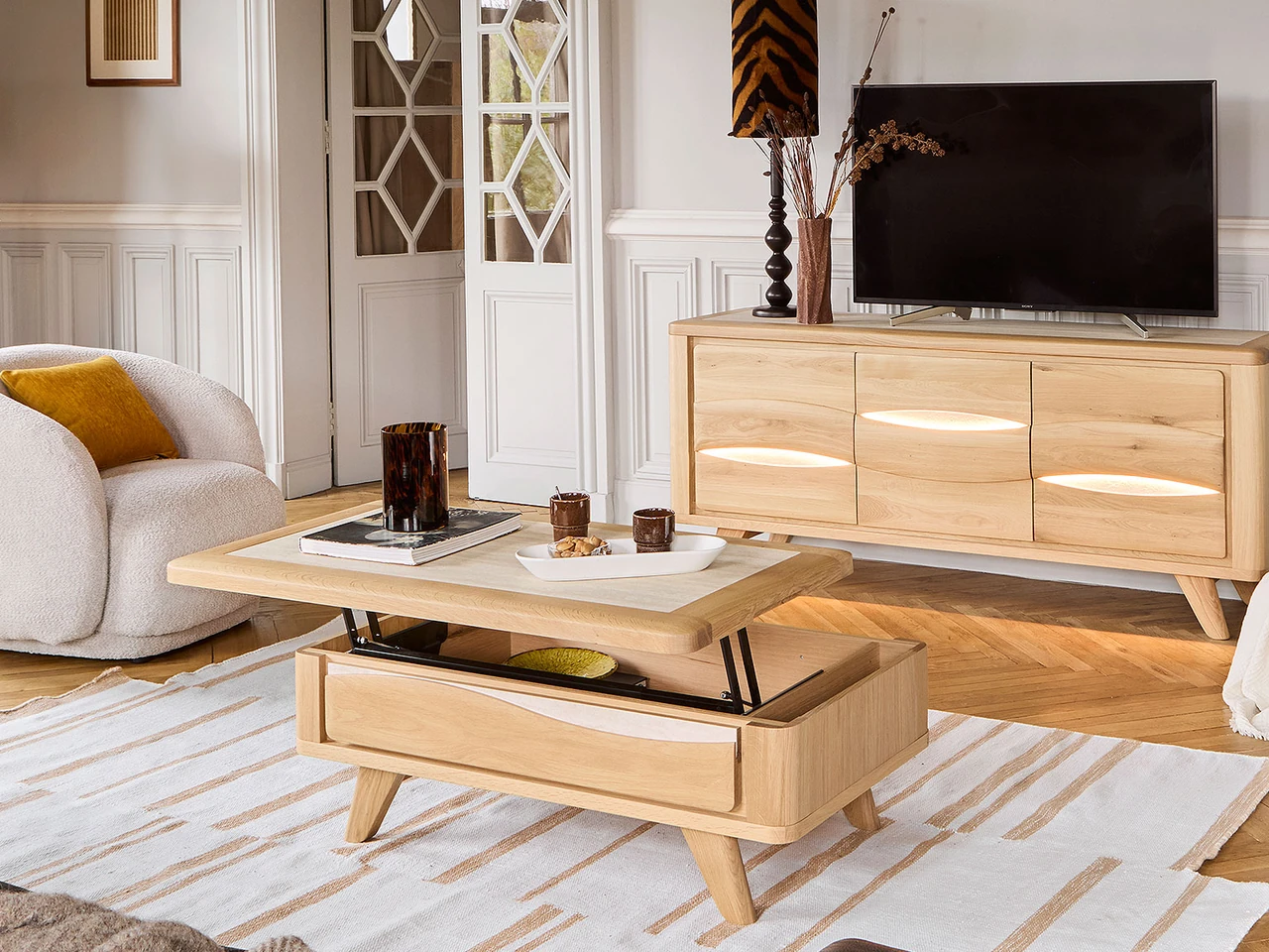 Sable - Table basse et meuble TV