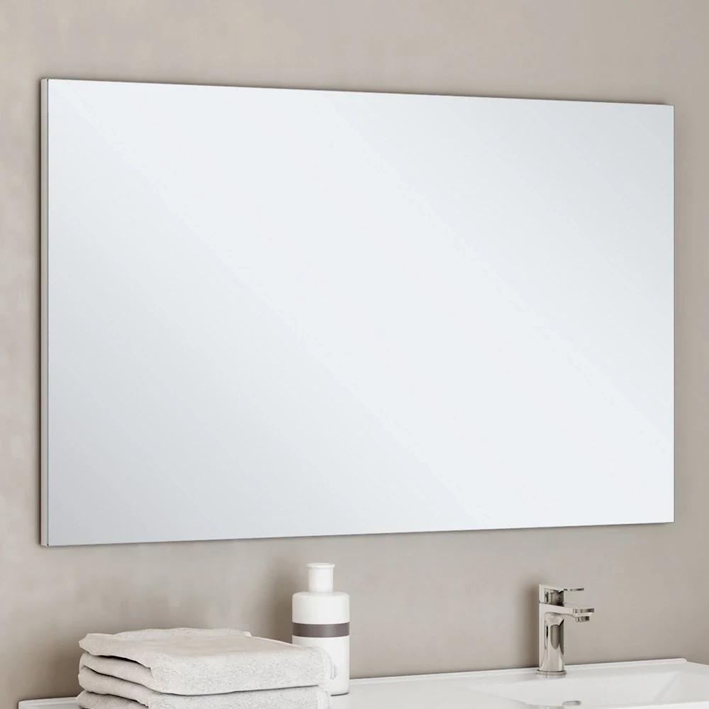 Miroir simple support bois · Blanc mat