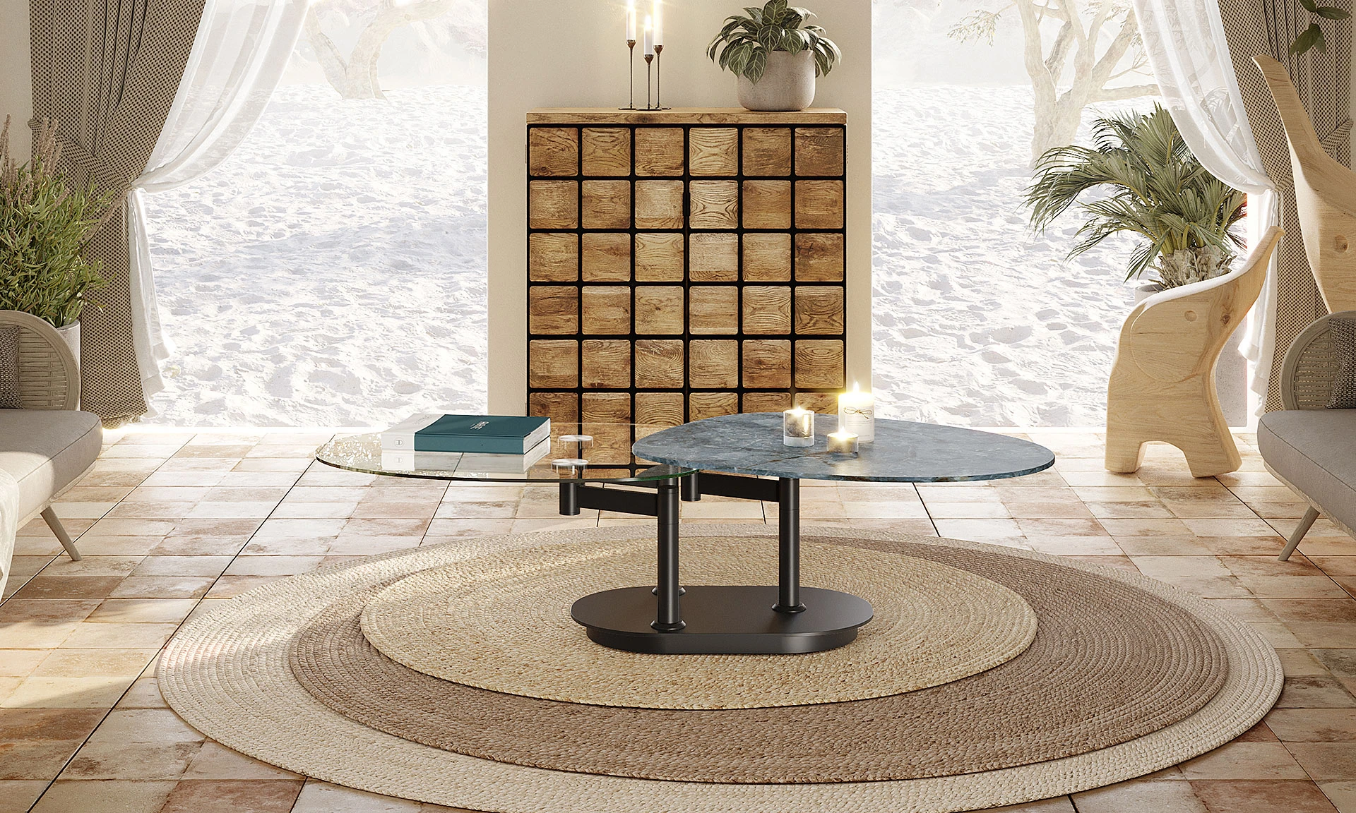 Corse - Table basse extensible