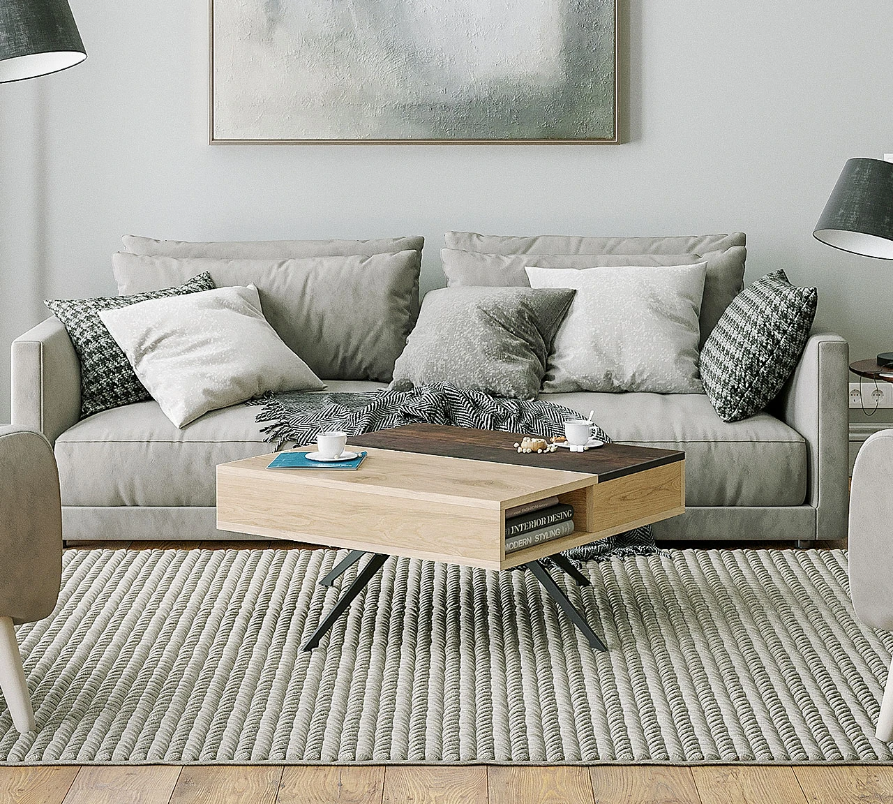 Delaila - Table basse relevable