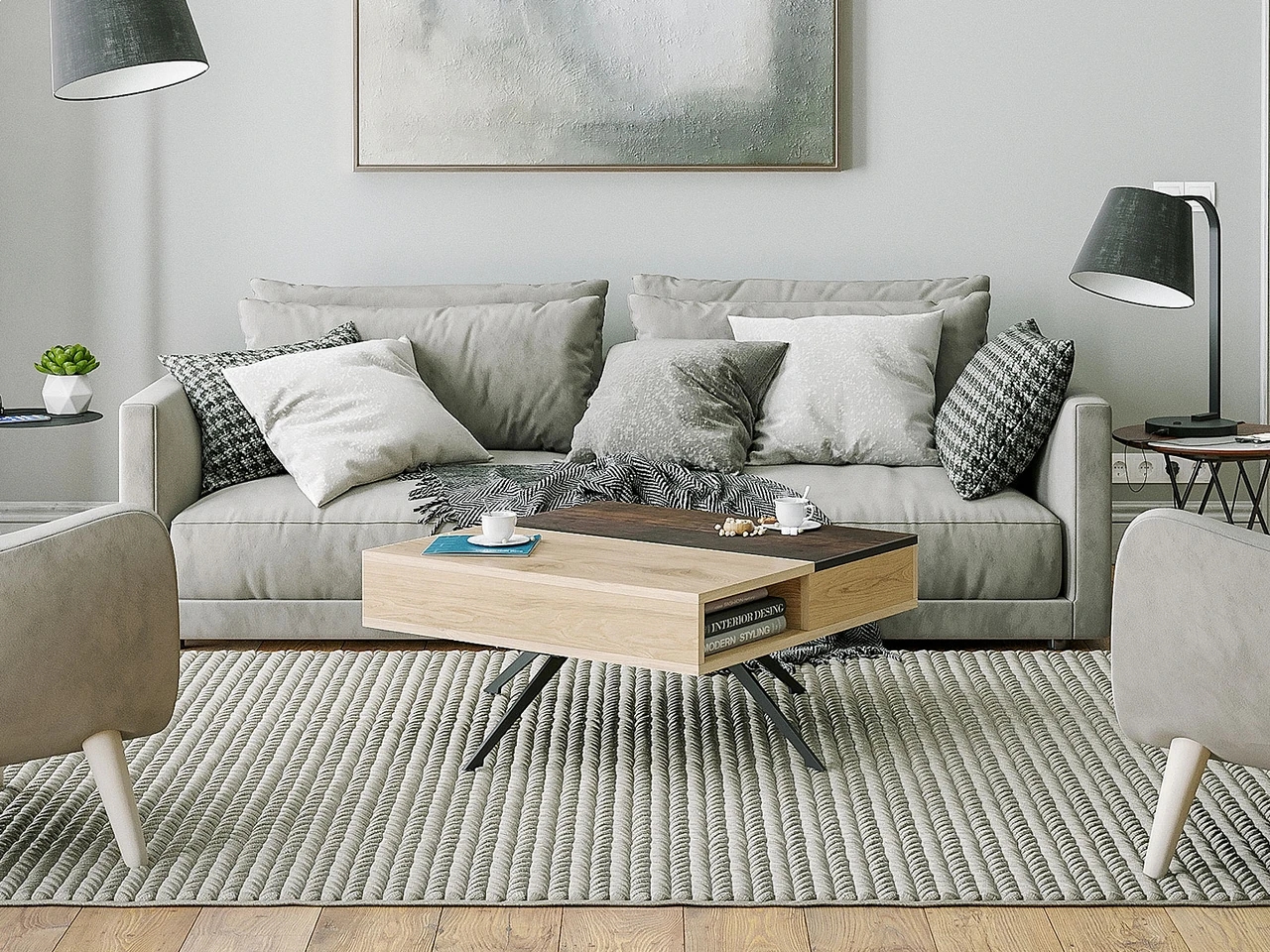 Delaila - Table basse relevable