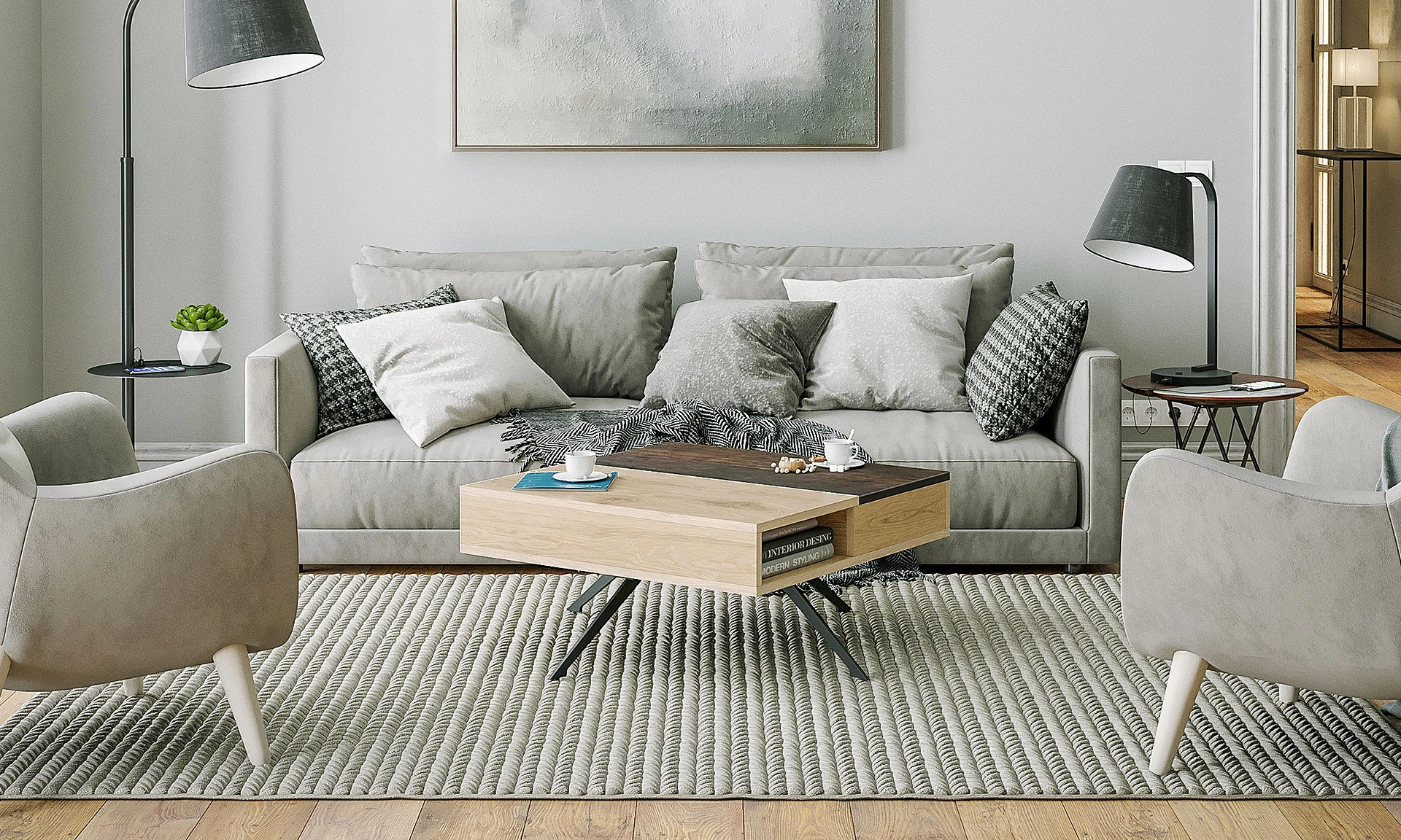 Delaila - Table basse relevable