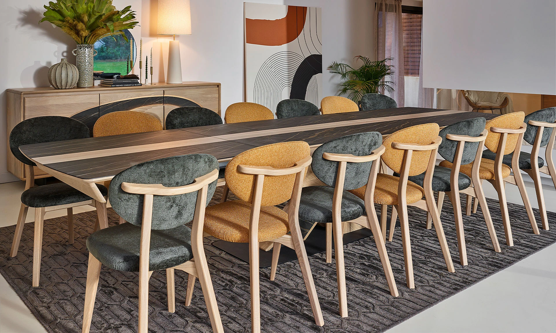 Eros - Table spectaculaire L. 220/380 cm