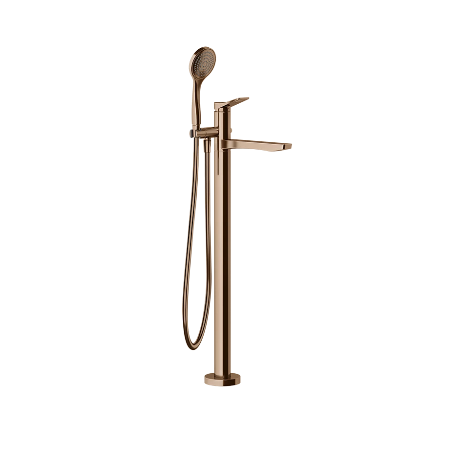Mitigeur bain et douche Rilievo · Cuivre PVD