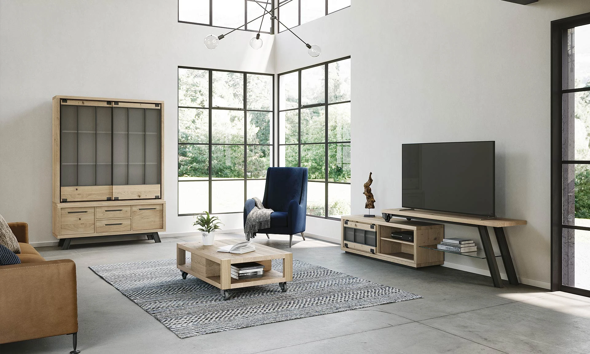 Fantasy - Meuble TV extensible 1 porte coulissante 1 niche