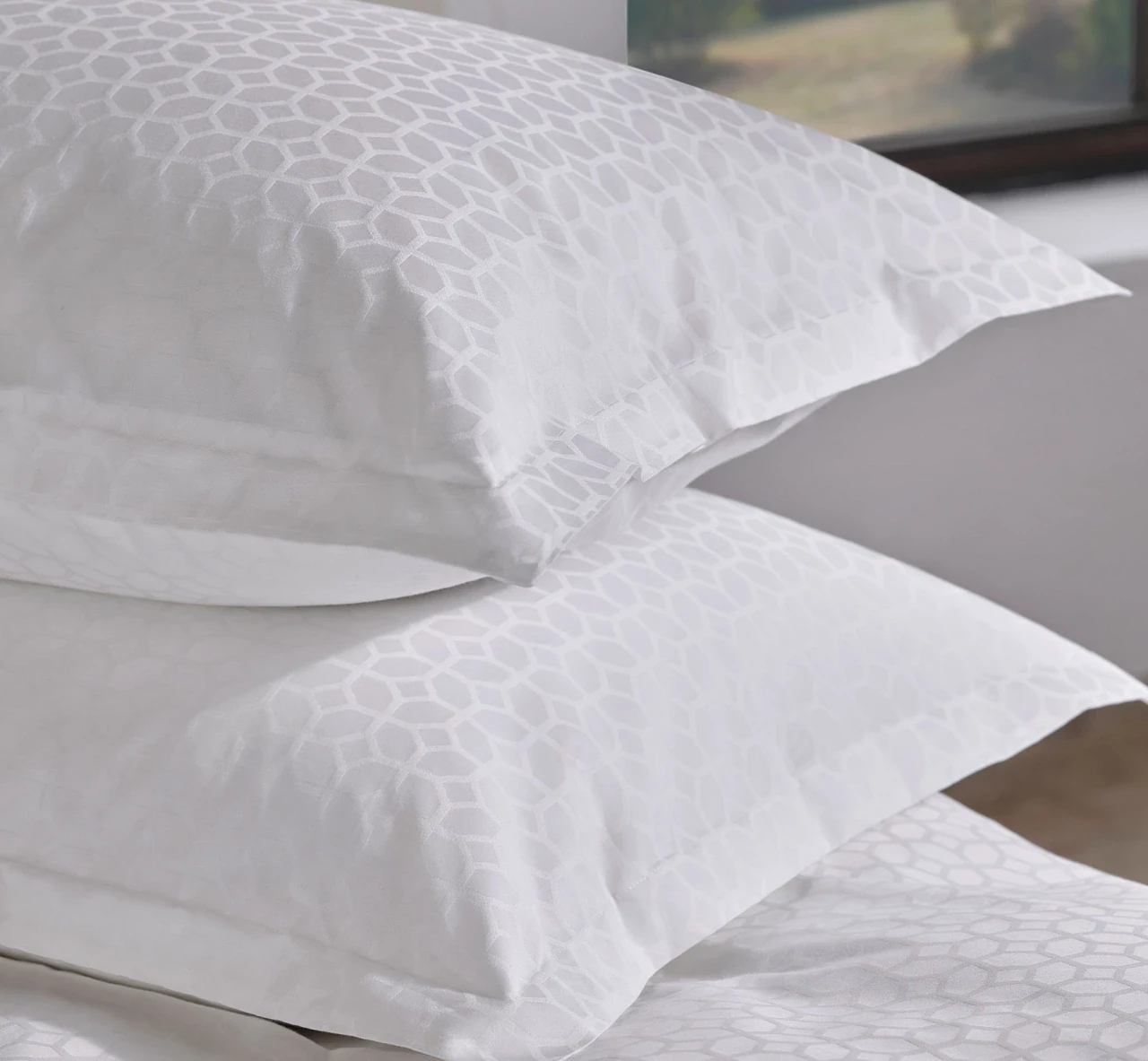 Taie d'oreiller en coton jacquard Home by TEMPUR Luxe