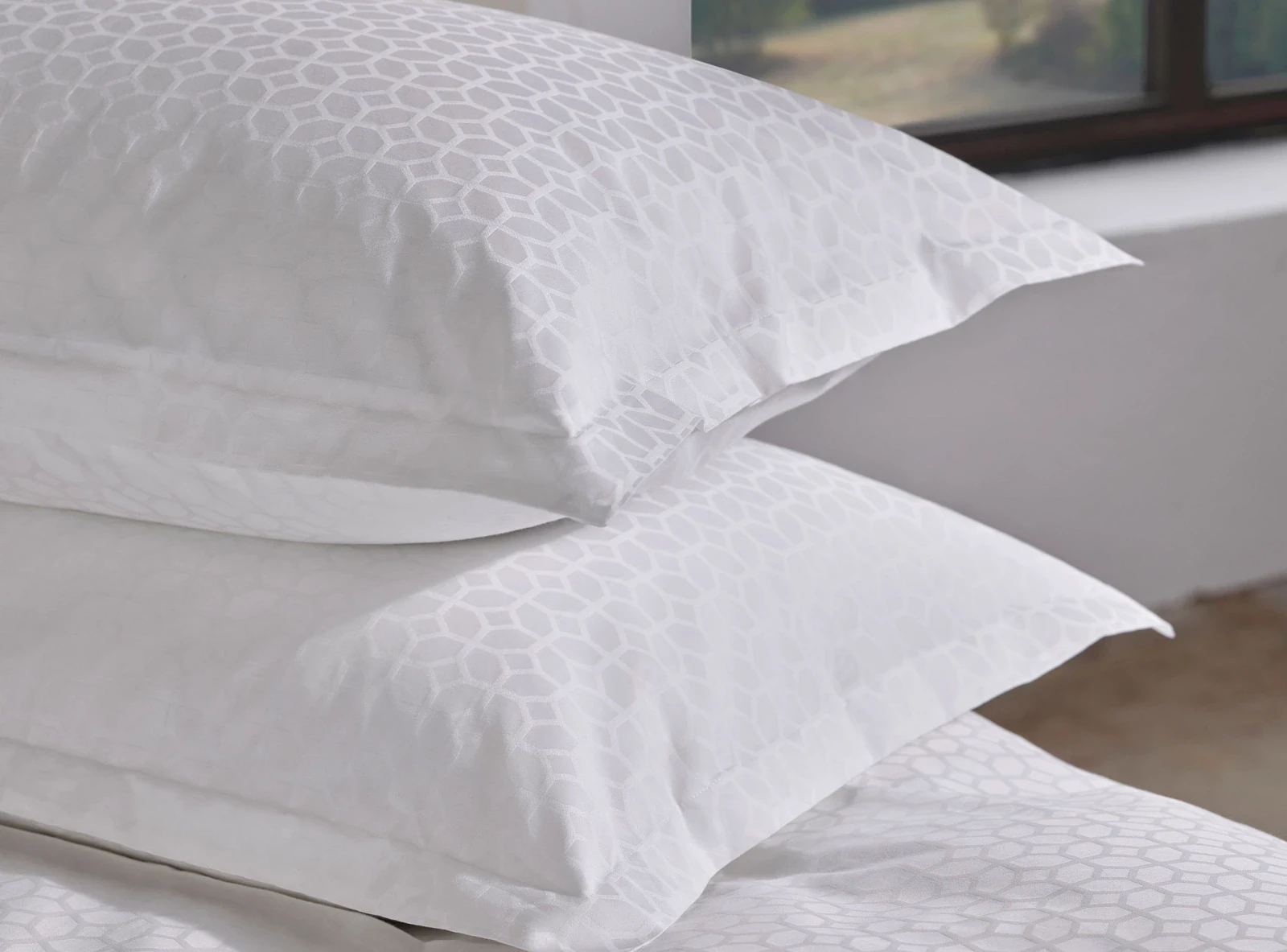 Taie d'oreiller en coton jacquard Home by TEMPUR Luxe