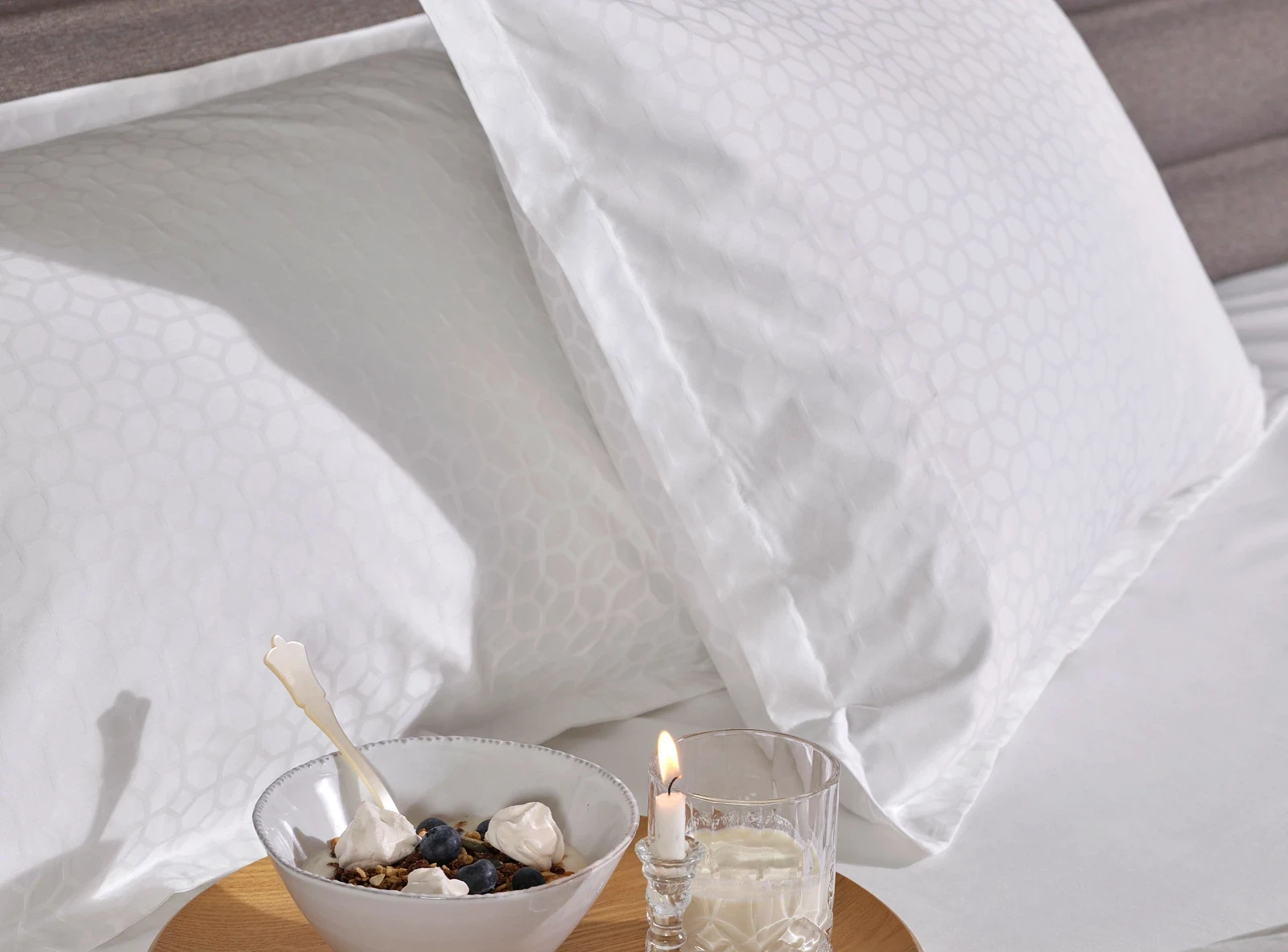 Taie d'oreiller en coton jacquard Home by TEMPUR Luxe