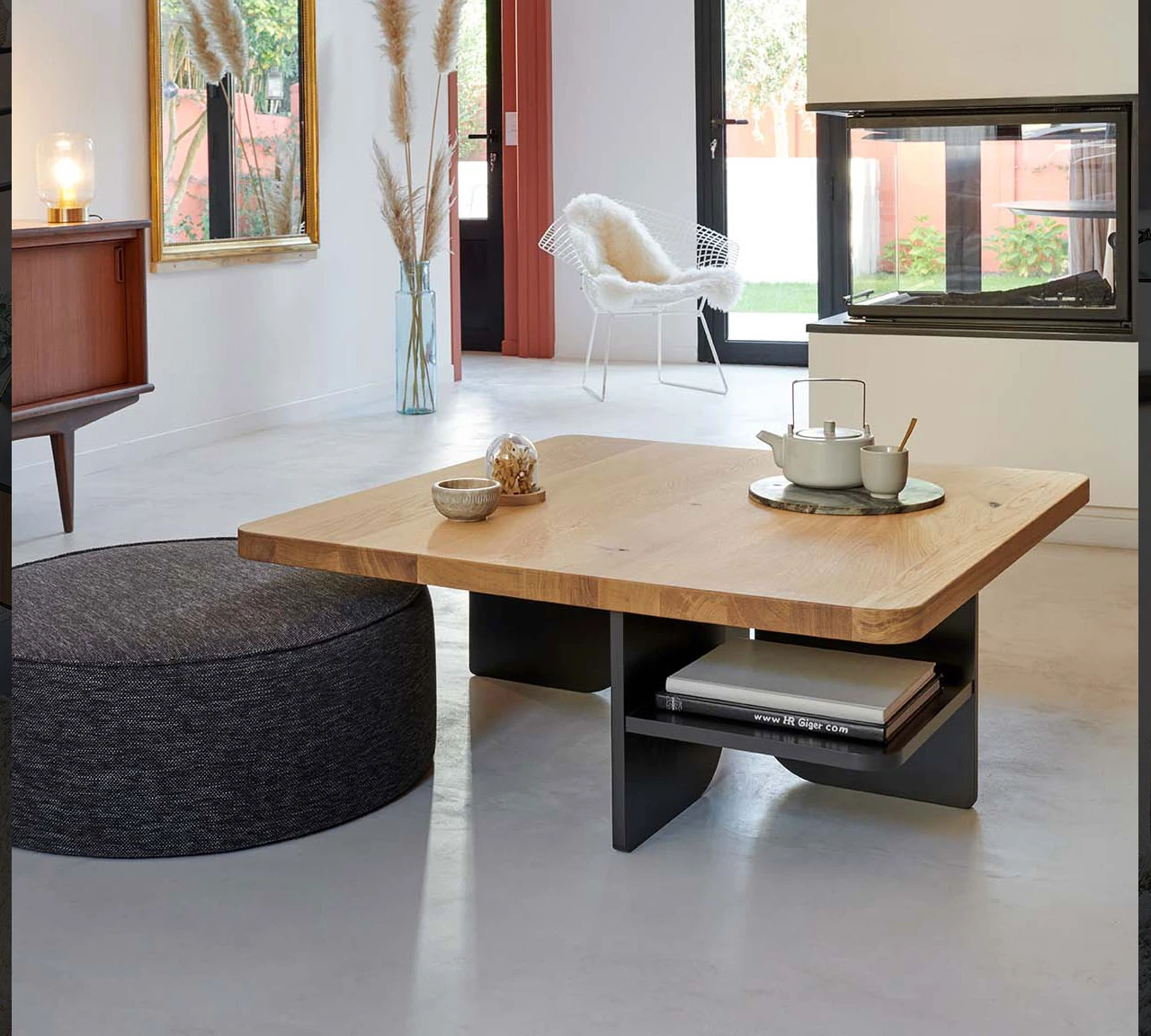 Gambie - Table basse et pouf