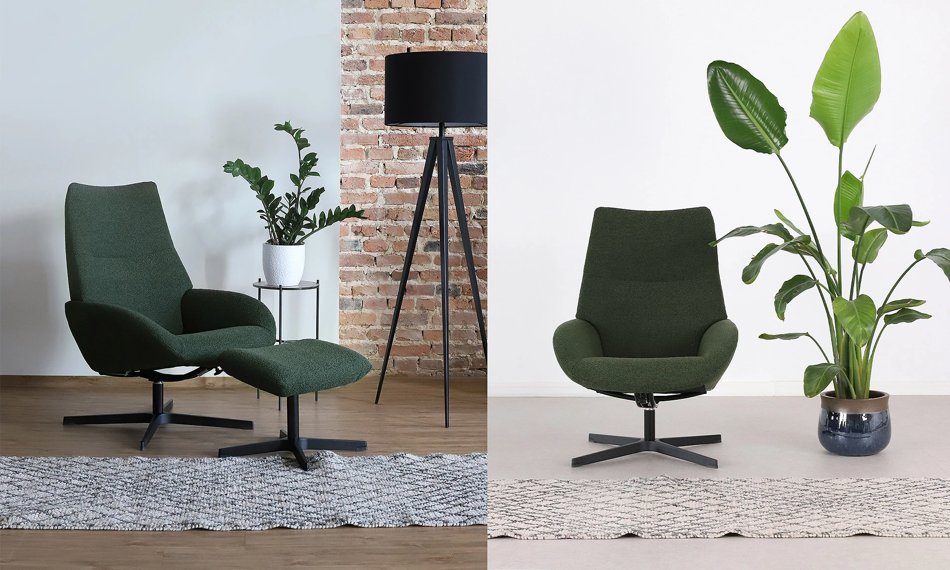 Geely - Fauteuil avec pouf