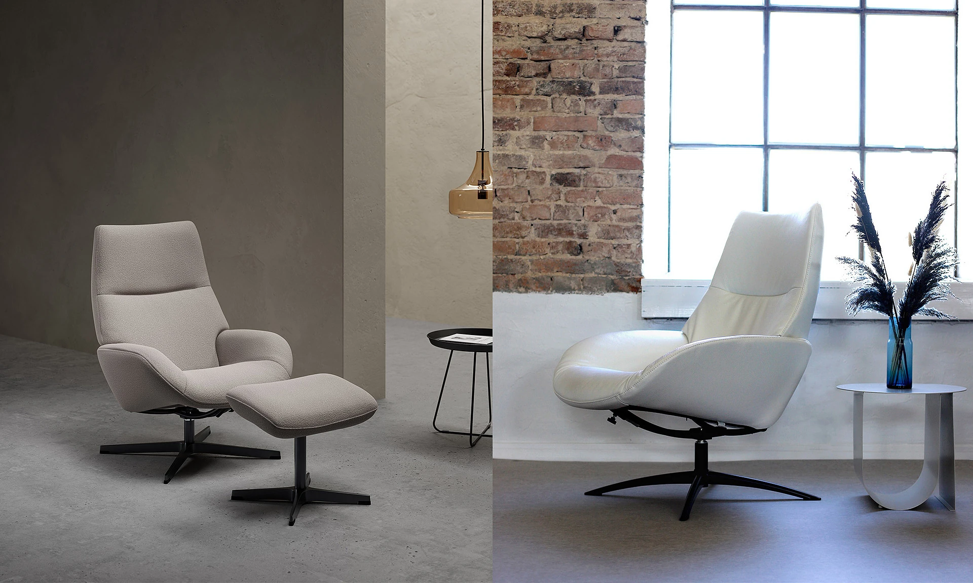 Geely - Fauteuil avec pouf