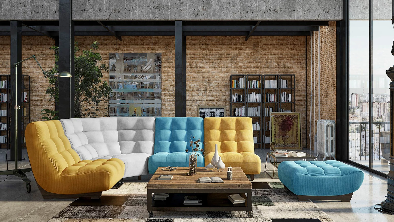 Hobby - Salon modulable aux couleurs tendances