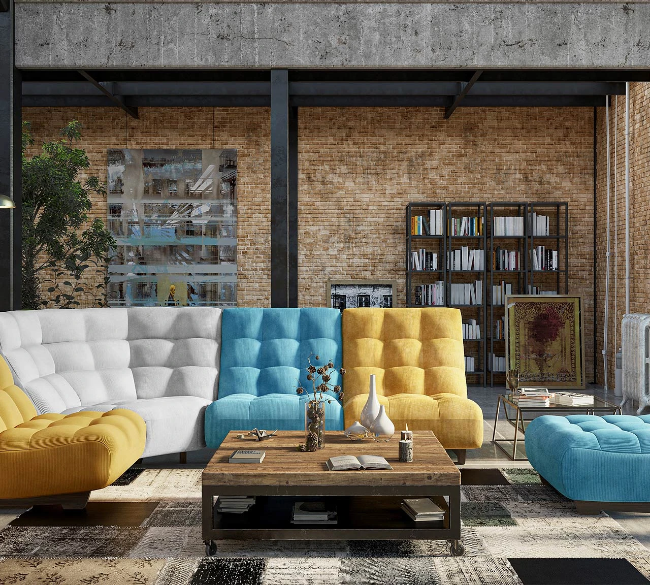 Hobby - Salon modulable aux couleurs tendances