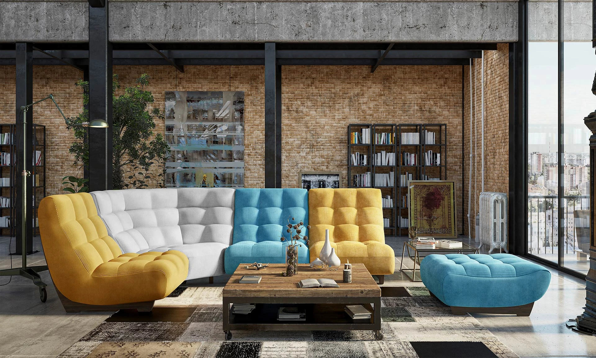 Hobby - Salon modulable aux couleurs tendances