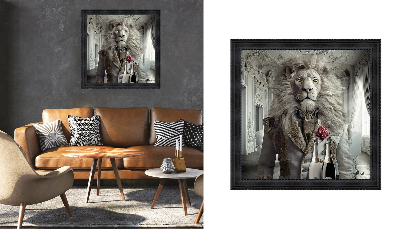 Image encadrée Lion