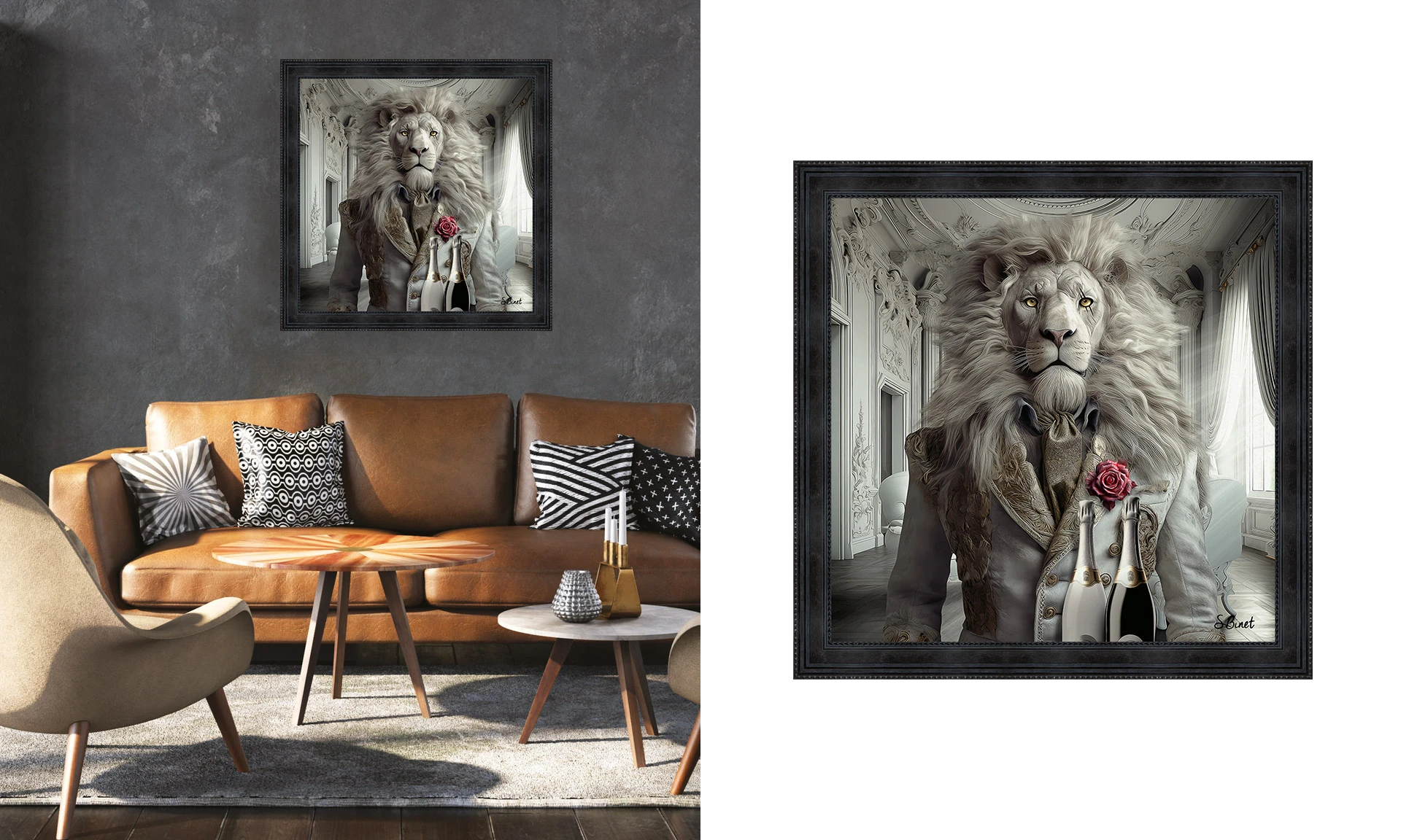 Image encadrée Lion