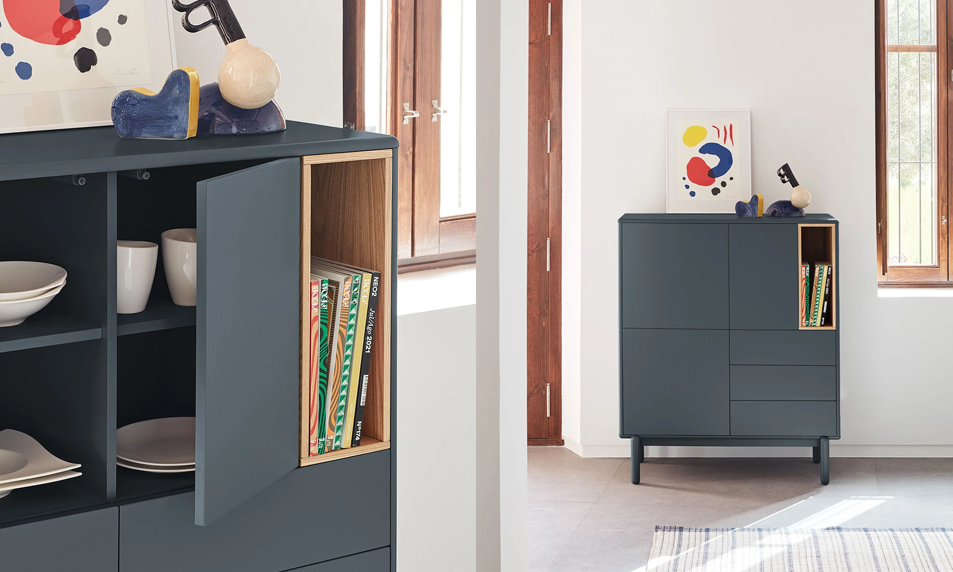 Java - Meuble d’appoint 3 portes 3 tiroirs