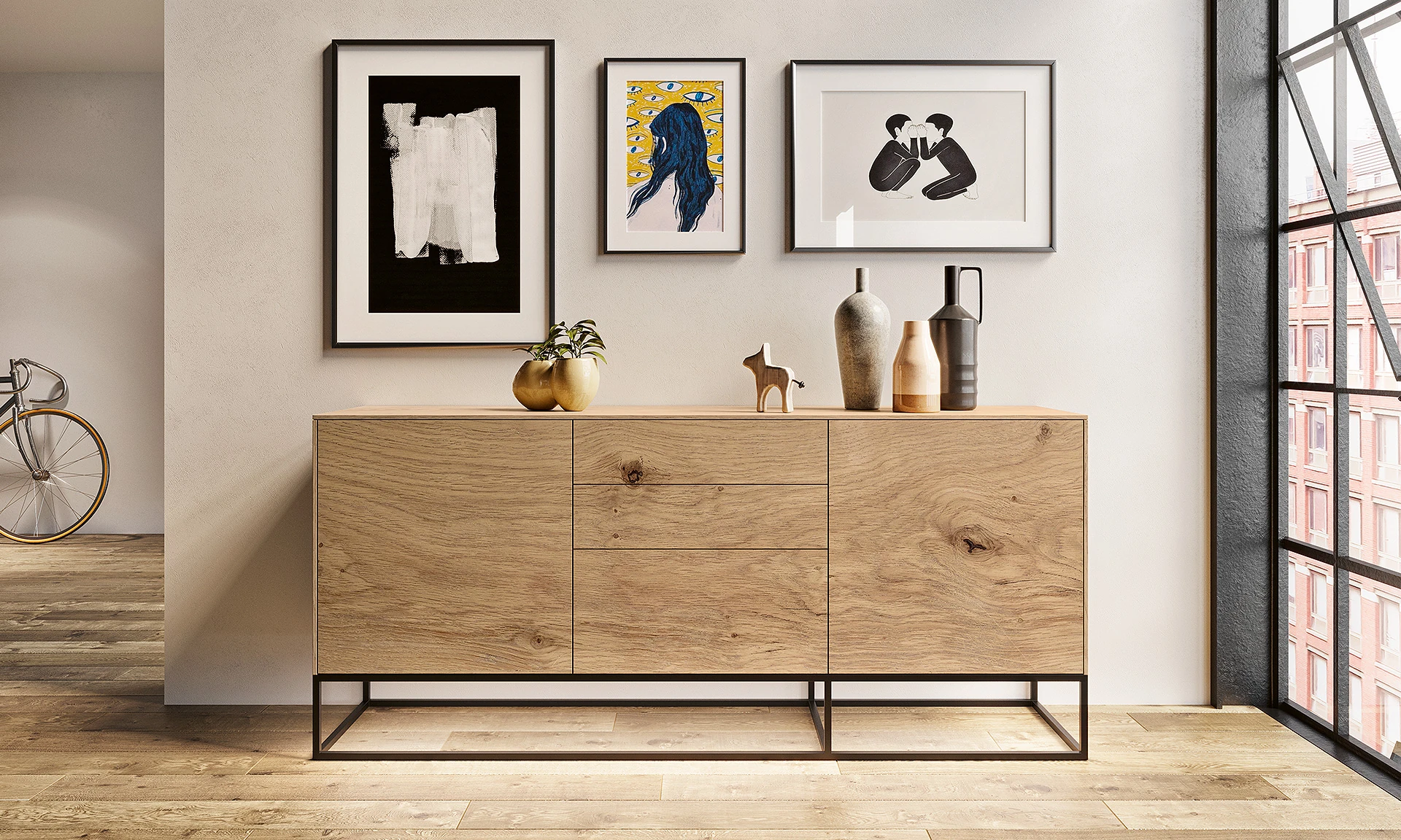 Jazz - Table de repas en bois avec allonge