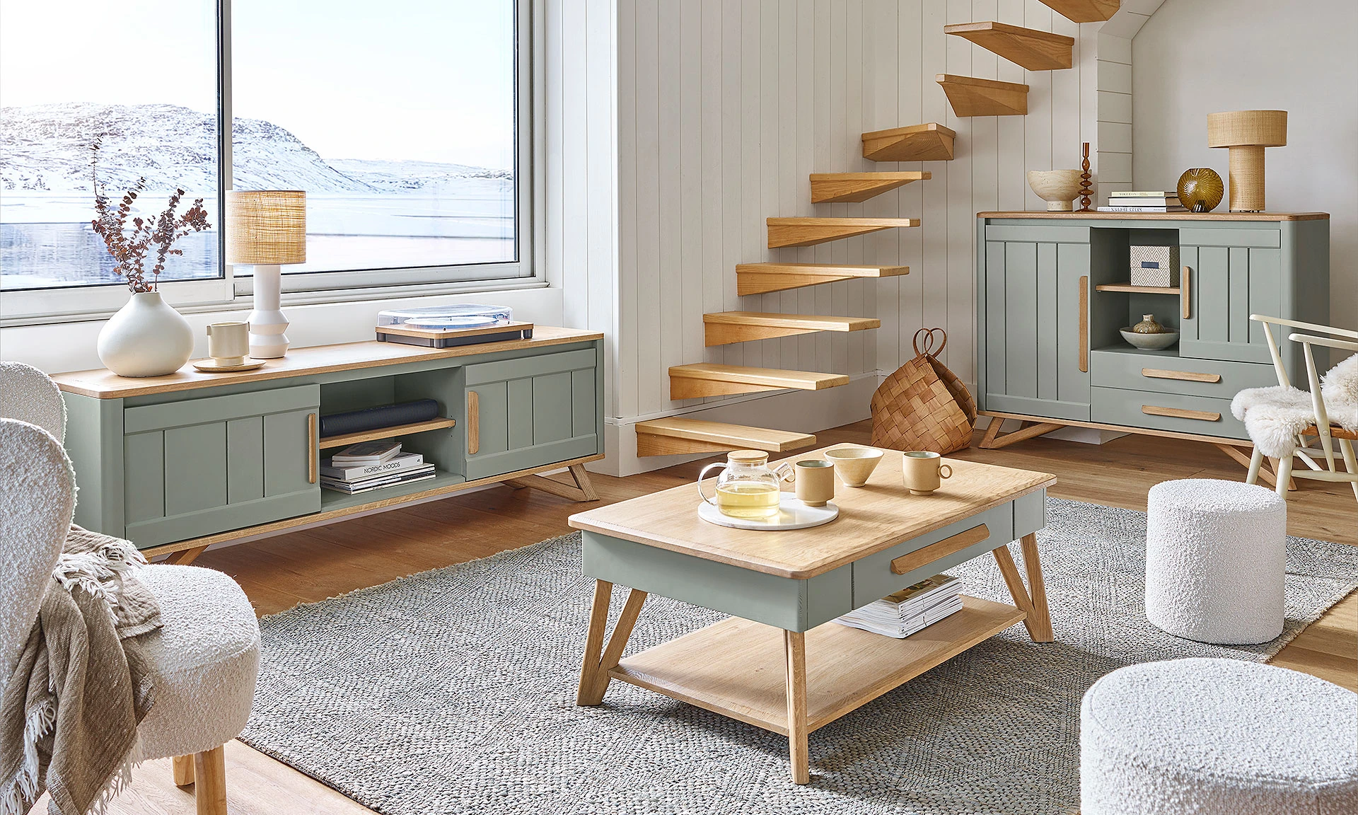 Jina - Meuble TV et table basse