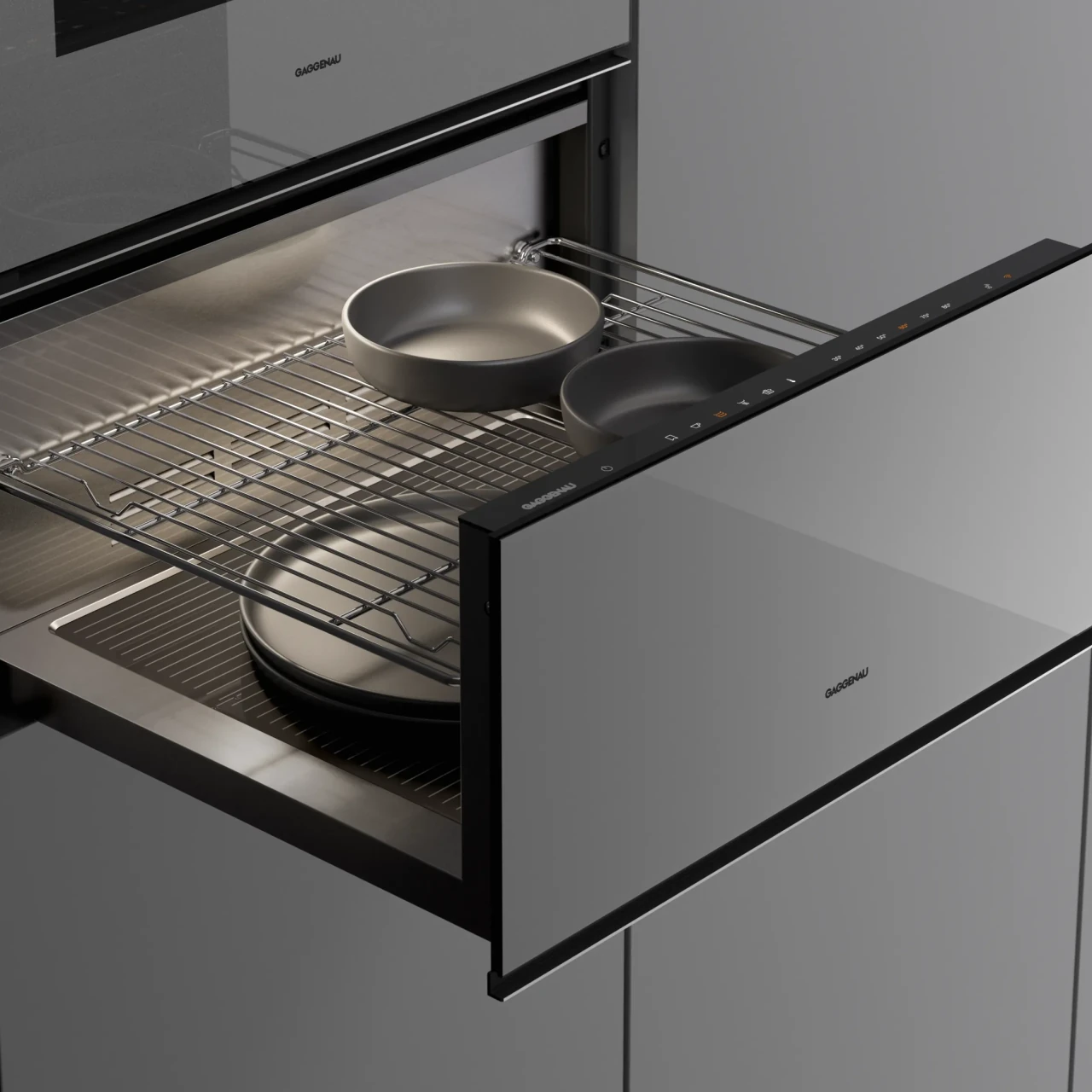 Tiroir culinaire et chauffant Gaggenau série Minimalistic