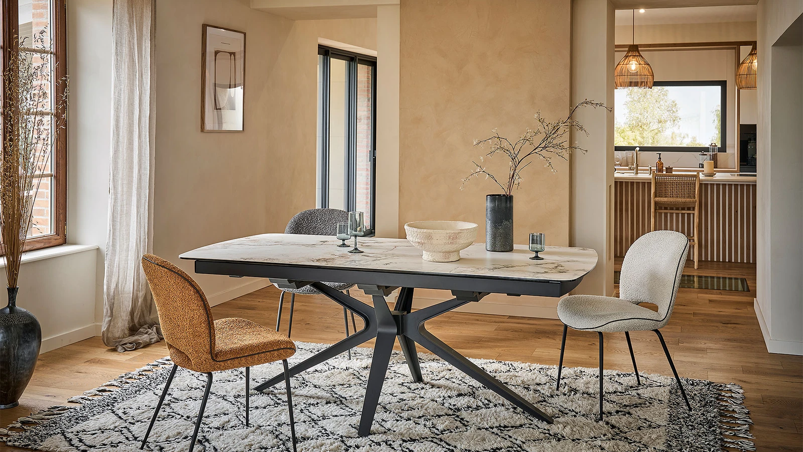 Lenny - Table céramique finition Quartz