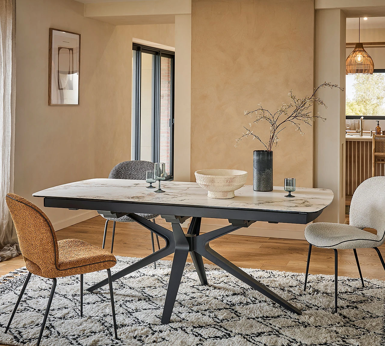 Lenny - Table céramique finition Quartz