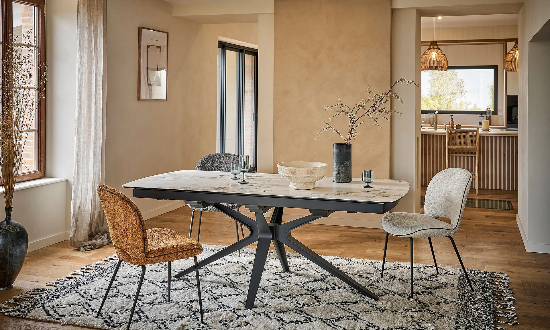Lenny - Table céramique finition Quartz