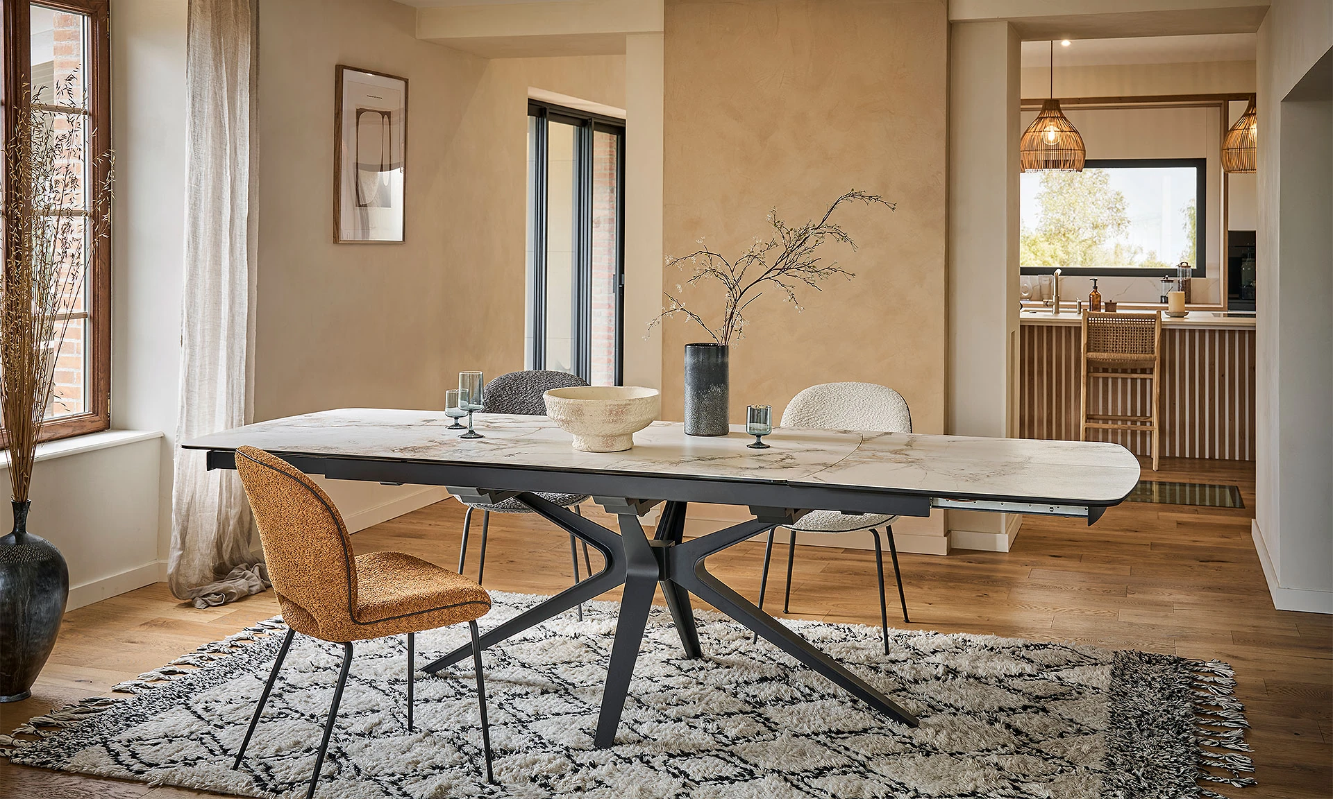 Lenny - Table céramique finition Quartz
