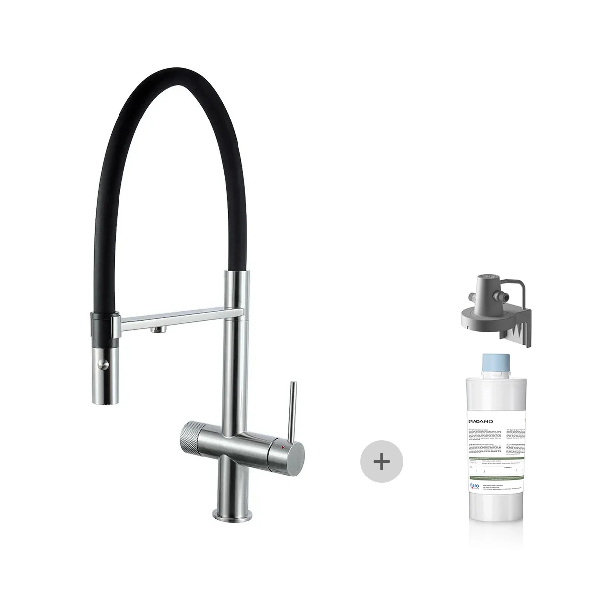 Bradano Cortino avec kit de filtration classique · Inox