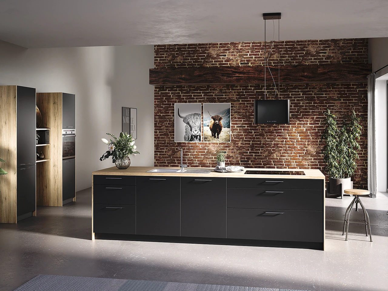 LOFT GRAPHITE - Cuisine contemporaine laquée