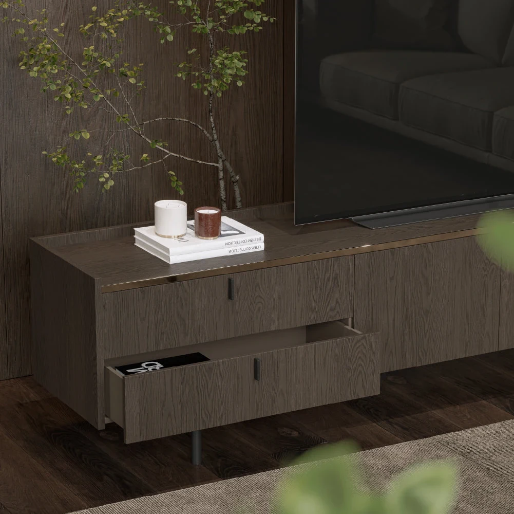 Brera 240 cm - Meuble TV 3 portes et 2 tiroirs
