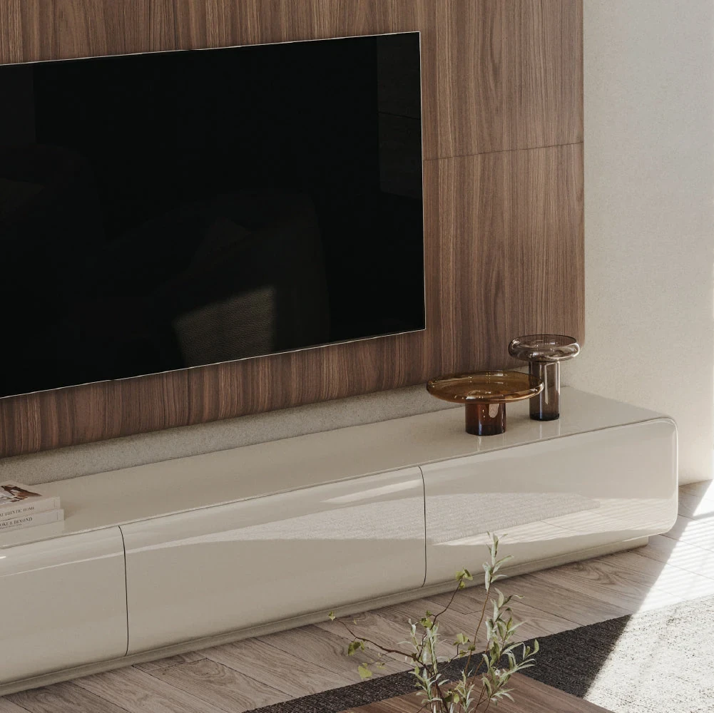 Rocco 240 cm - Meuble TV 3 tiroirs