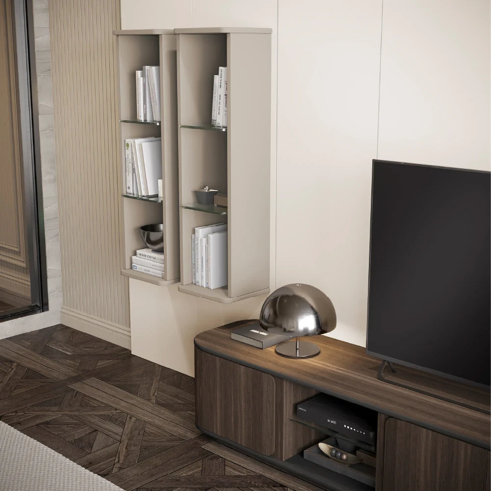 Tepui 240 cm - Meuble TV 2 tiroirs à plinthe
