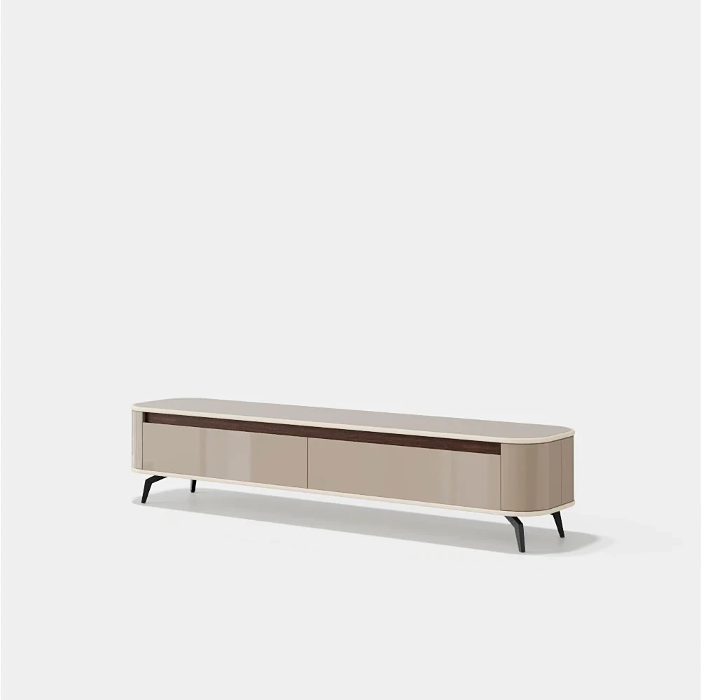 Tepui 220 cm - Meuble TV 2 tiroirs sur pieds
