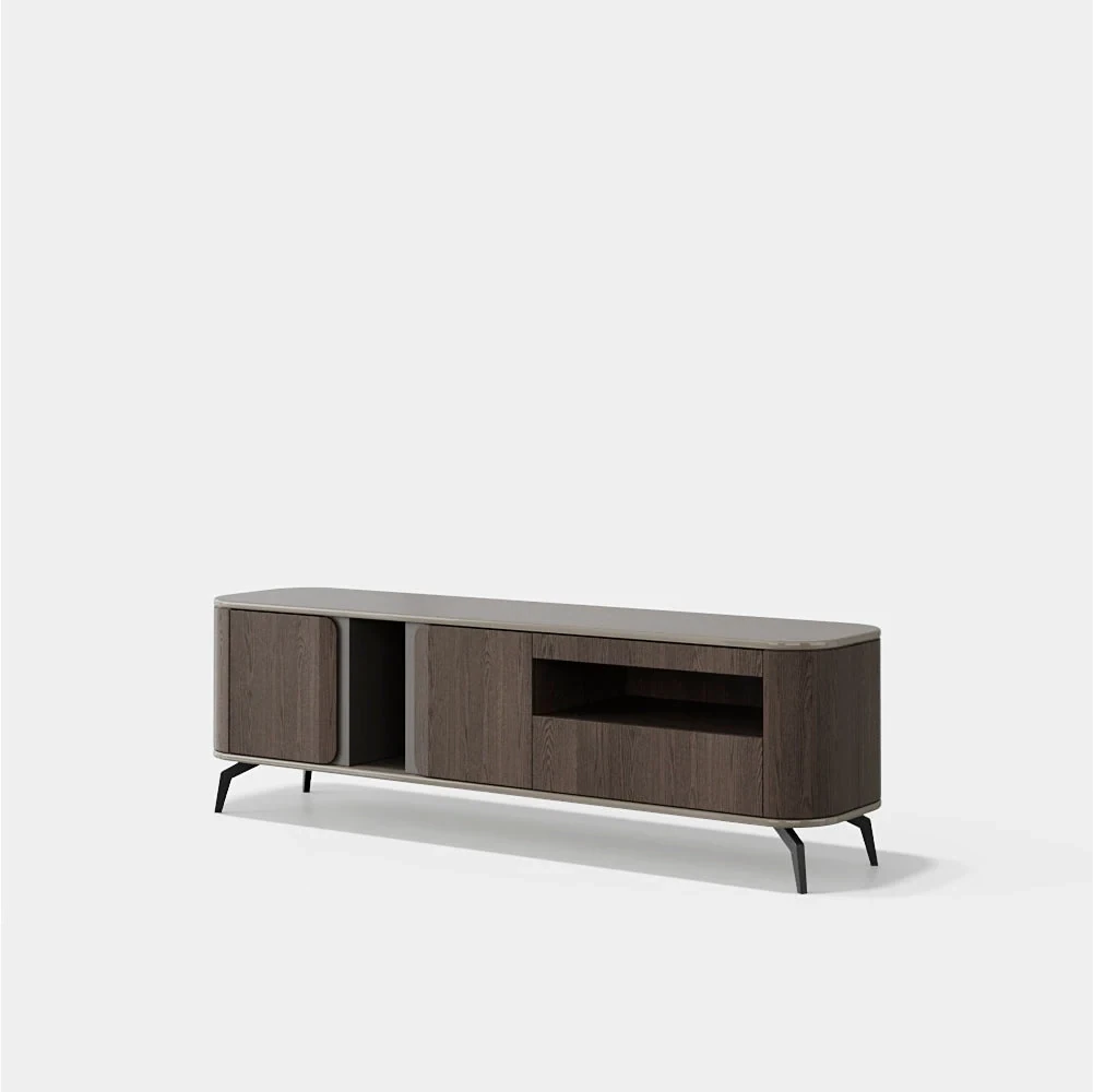 Tepui 210 cm - Meuble TV 2 portes et 1 tiroir sur pieds