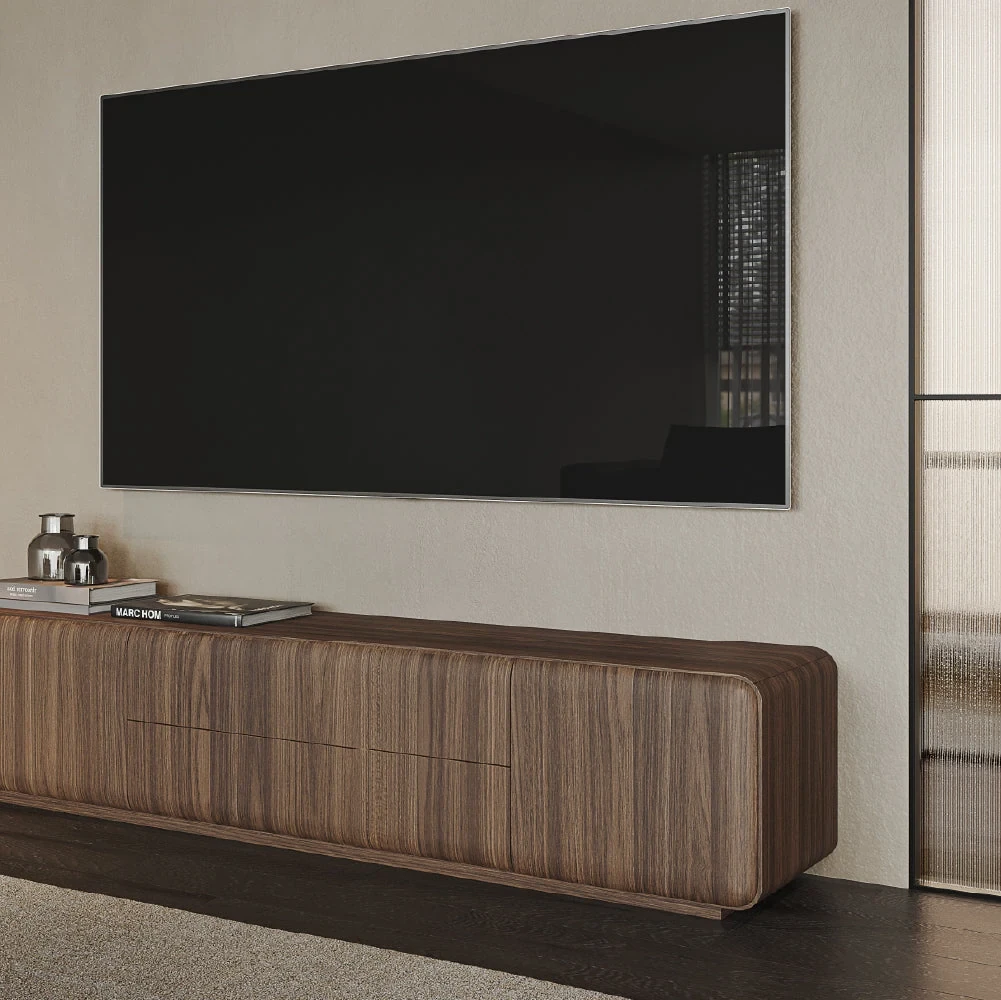 Vasari 240 cm - Meuble TV tiroirs et portes