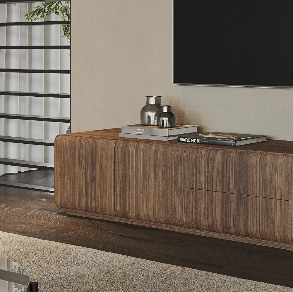 Vasari 240 cm - Meuble TV tiroirs et portes