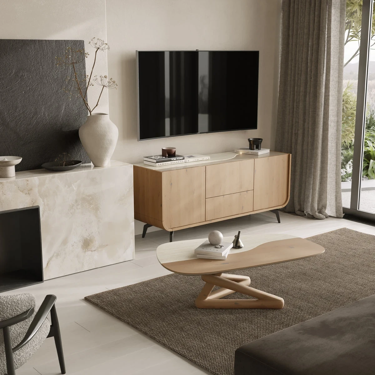 Raggi 1500 II - Meuble TV sur pieds