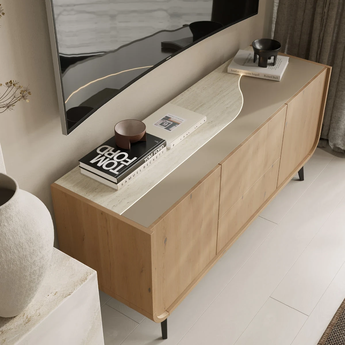 Raggi 1500 II - Meuble TV sur pieds