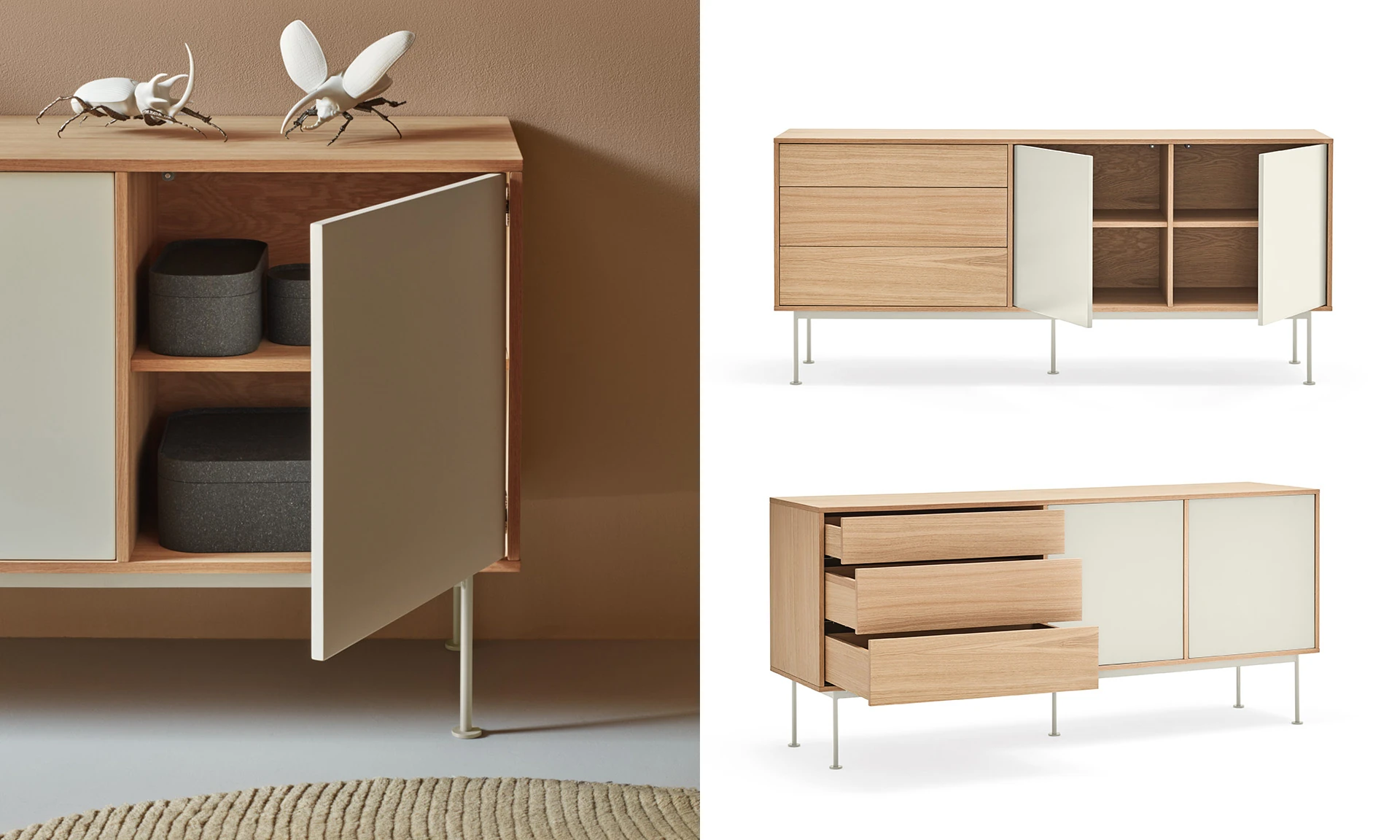 Ono - Buffet 2 portes 3 tiroirs