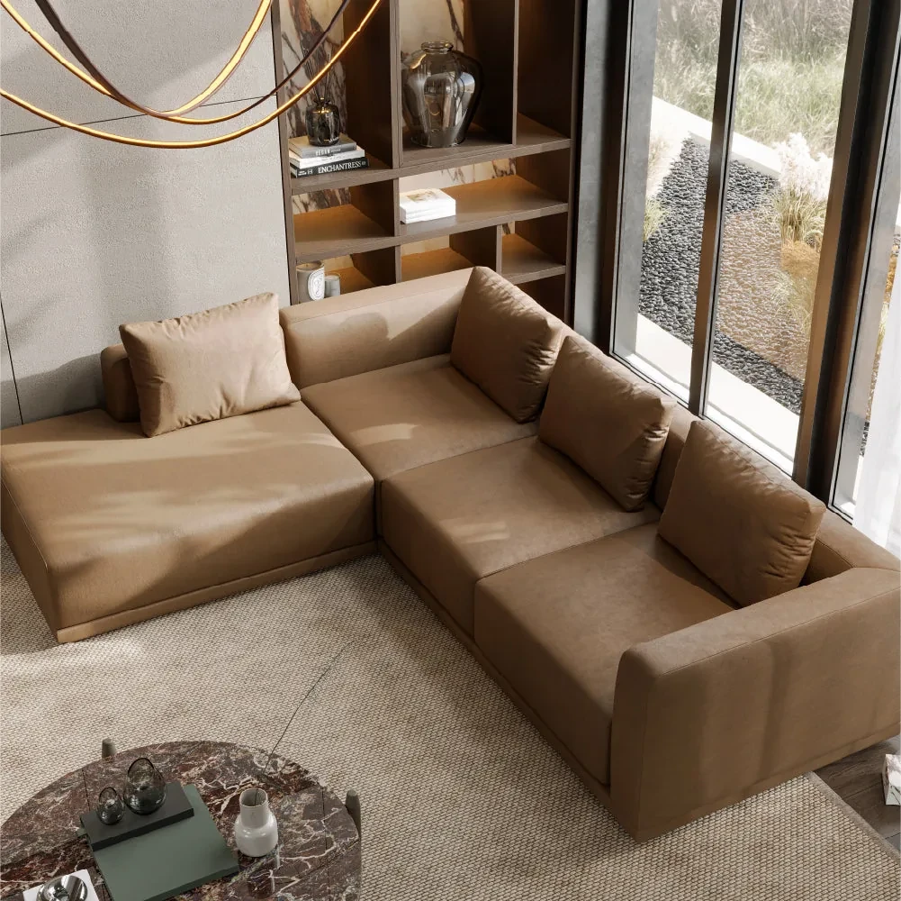 Colline - Canapé 3 places chaise longue gauche