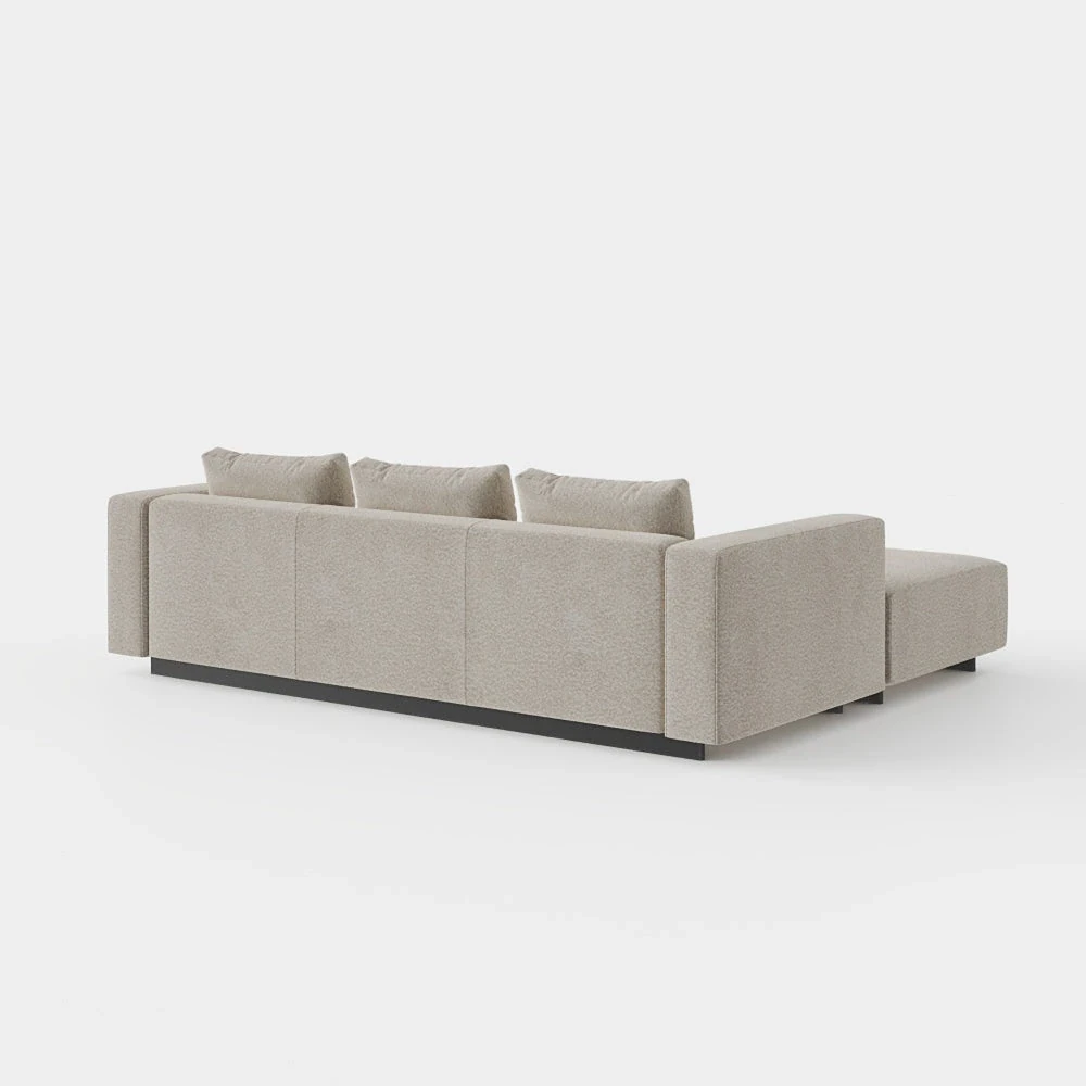 Laggi - Canapé 3 places avec chaise longue à gauche