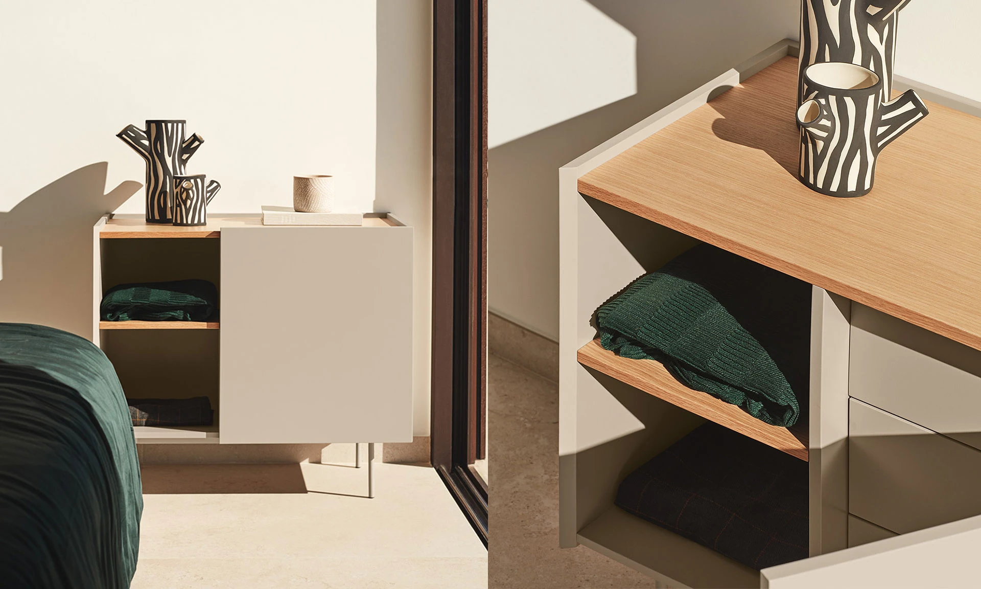 Ambre - Commode 1 porte 3 tiroirs
