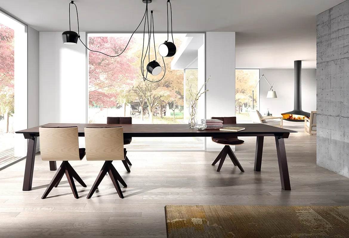 Duero - Table extensible plateau céramique